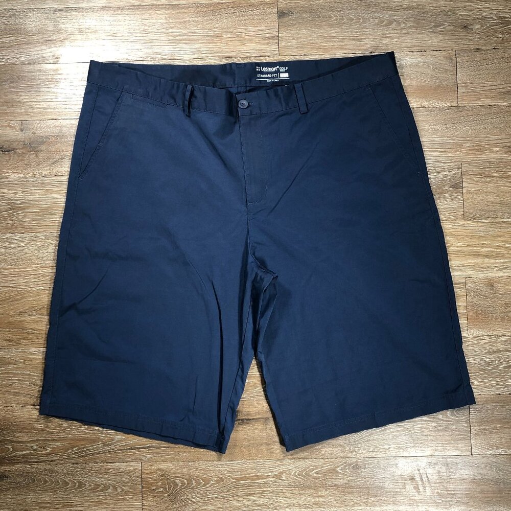 Lesmart Mens 44 Golf Shorts Standard Fit Navy Blue Casual Shorts Flat